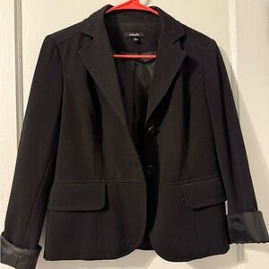 Rafaella Black Blazer with Notched Lapels and Tailored Fit